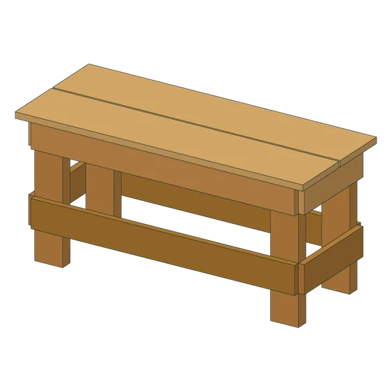 3D render of the Entryway Bench