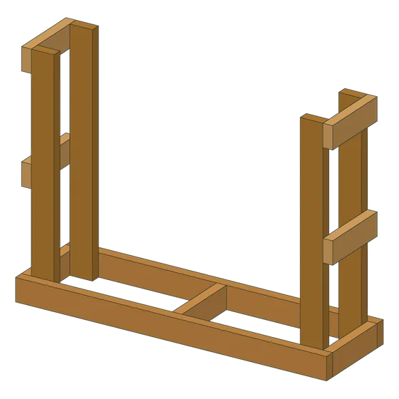 3D render of the Firewood Rack