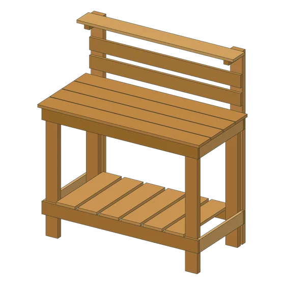 3D render of the Potting Bench